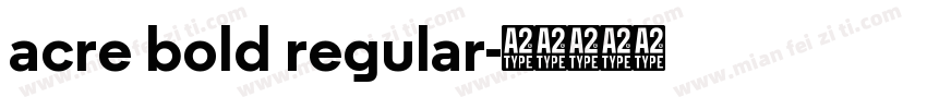 acre bold regular字体转换